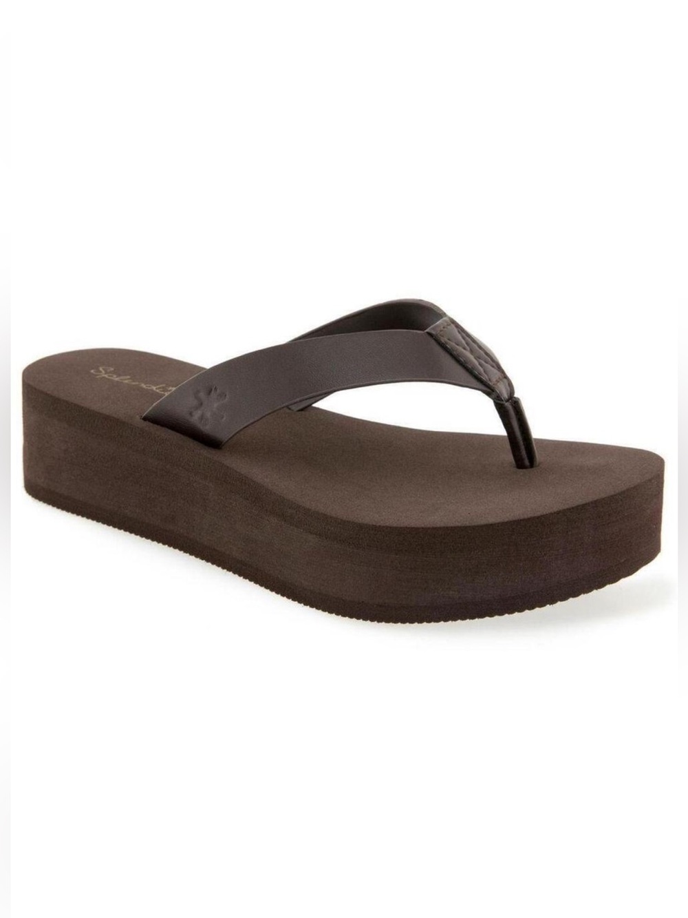 NWT⛱️Splendid - Brown Quintana Wedge Flip Flop - 8
